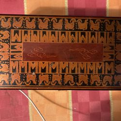 Vintage Lacquered Jewelry Box Large