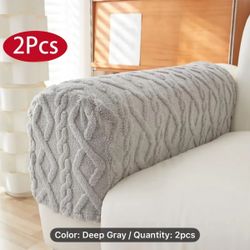 Fleece Quilted Sofa Armrests Covers** Fundas decorativas acolchadas de forro polar para los reposabrazos del sofá**