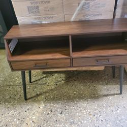 44" Mid Century Modern Style  2-Drawer Entry Table(New In A Box)