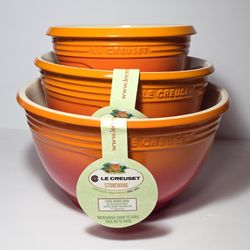 Le Creuset Flame Mixing Bowl Set NEW