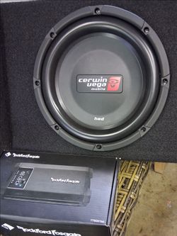 Cerwin vega  10 inch + amp