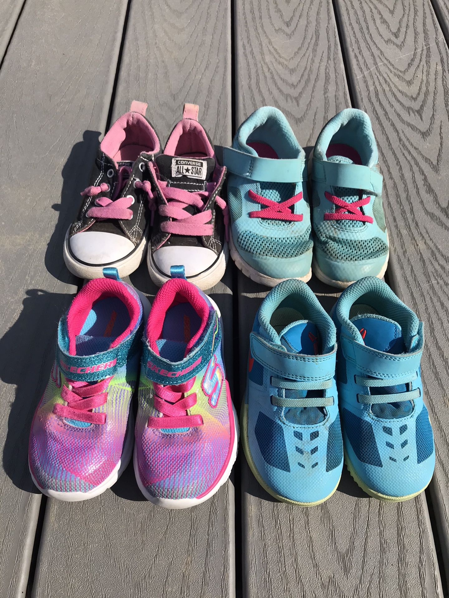 Girls’ Sneakers (Nike/Sketcher/Converse) Sizes 8-10