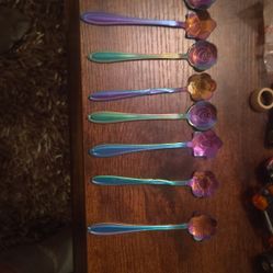 Incandescent Rainbow Flower Spoon Set Of 11 