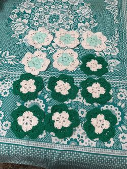 Handmade Crochet Granny Squares Set of 12 two for $1