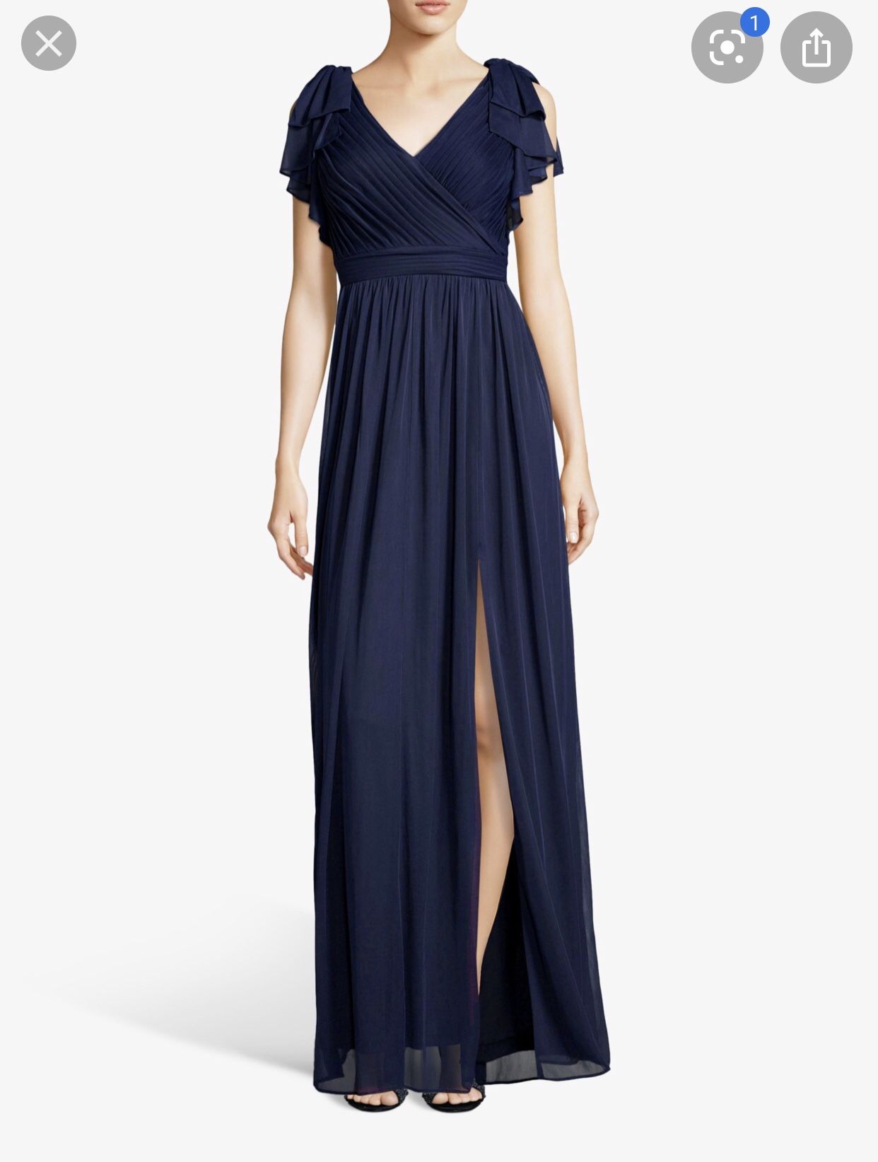 ADRIANNA PAPELL Bow Detail Drape Dress Size 12