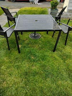 Patio table four chairs