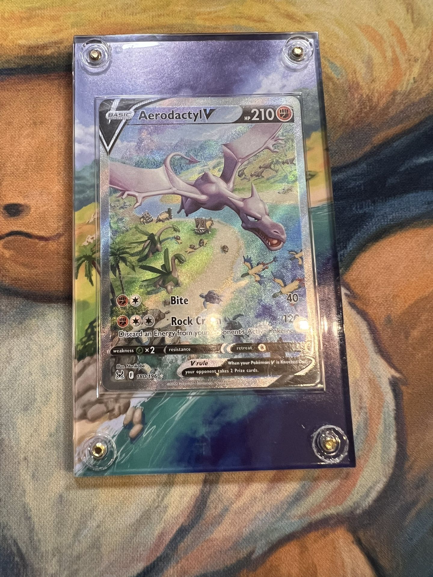 Aerodactyl V 180/196 Lost Origin Alt Art With Extended Art Display Case Pokemon Cards