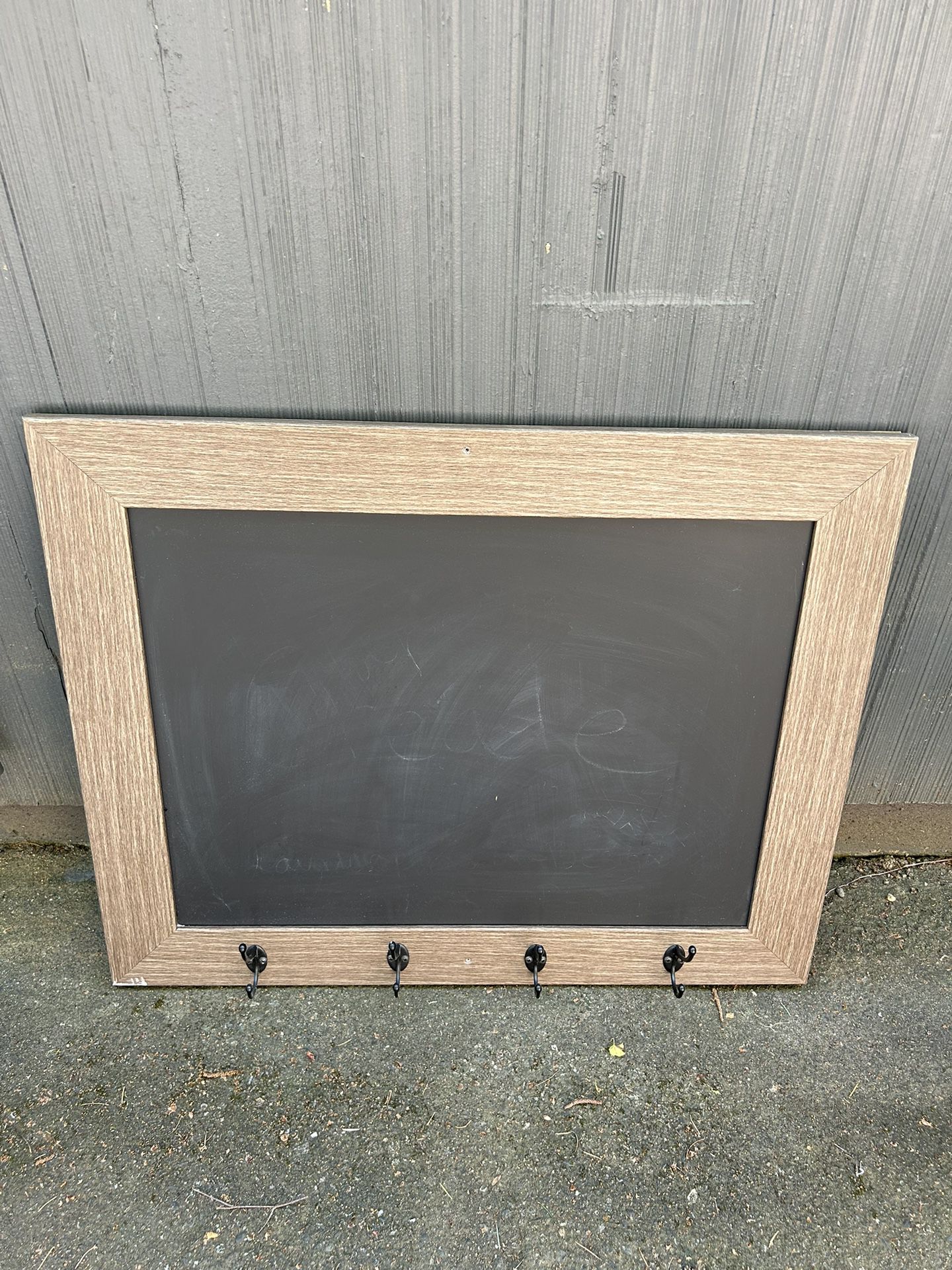 Chalk Board Coat Hanger Framed 