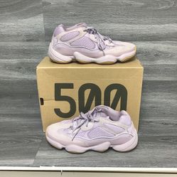 Men’s Adidas Yeezy 500 Soft Vision Light Pink Purple Gum Suede Low Size 10