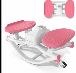 Rocking Stepper Ski Machine with 3D Motion Stepper Design Side Sepper Machine for Home Workout - 330 lbs Capacity, Compact & Space-Saving Design, Buil