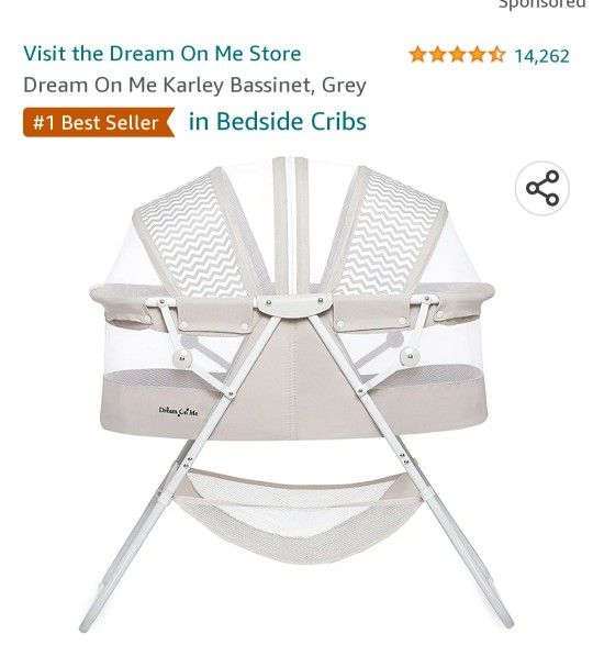 Dream On Me Karley Bassinet ( Gray)