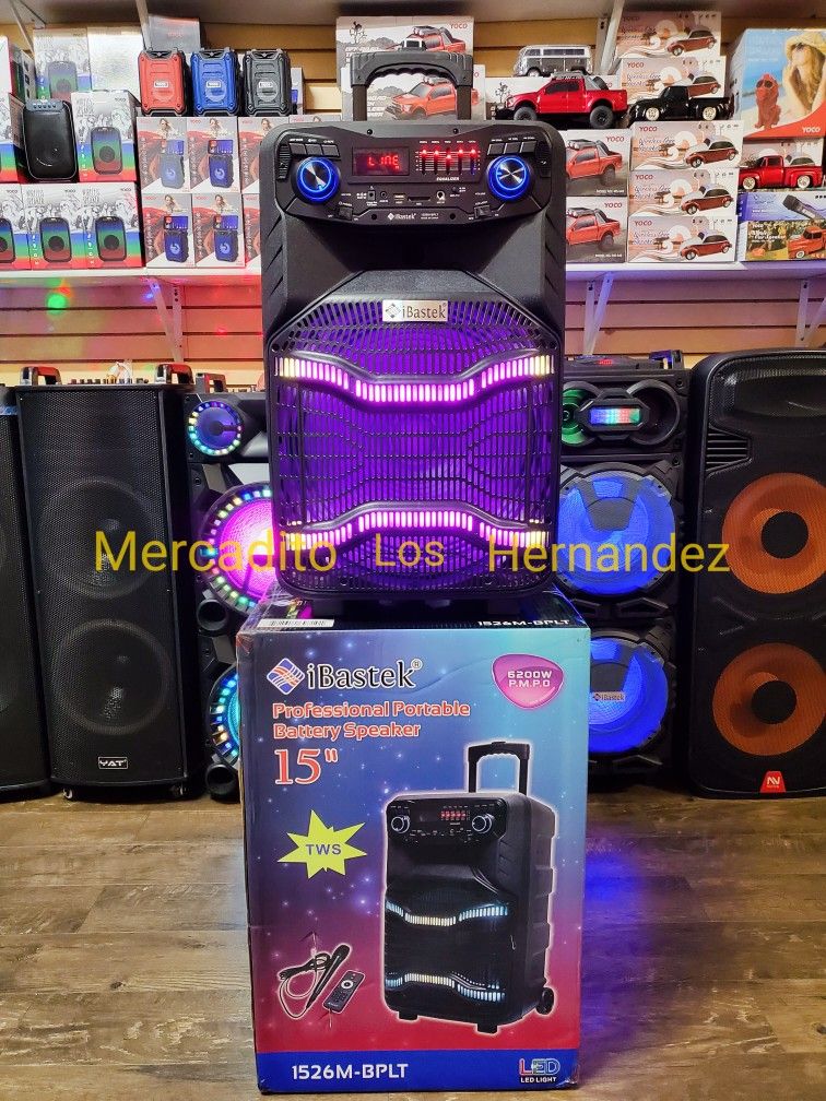 Party Bluetooth Speaker ❗️ Karaoke ❗️15" Woofer - SUPER BASS 🎶NEW IN BOX 🎶6200W - SUPER PRICE