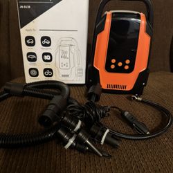 Electric Paddle Board Pump, 50 PSI High Pressure Portable Air Pump with Auto Shut Off and Deflate, 12V DC Car Connector for Paddle Boards, Car Tires, 