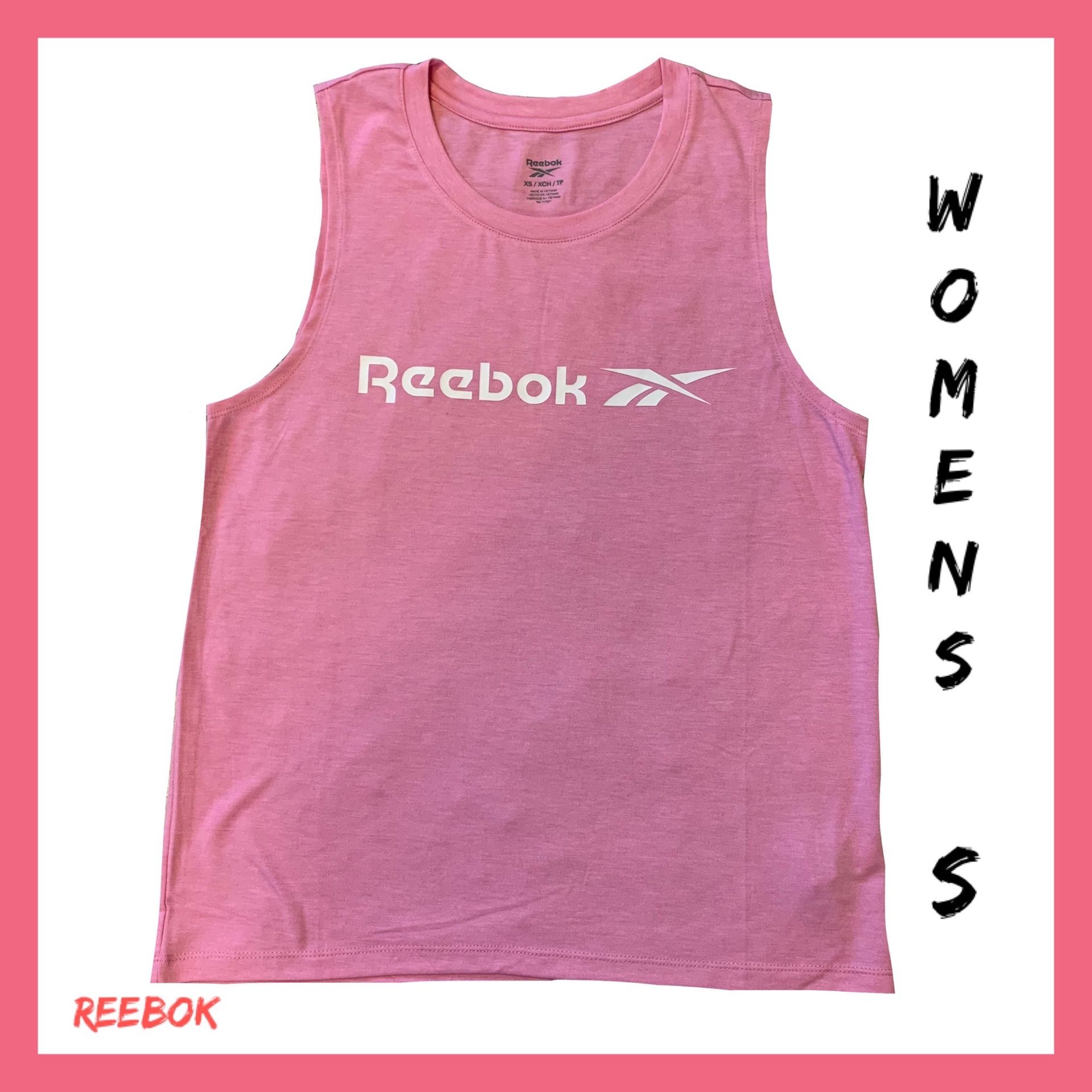 *NWT Womens Reebok Pink Muscle Top Sz:S