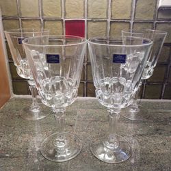 Vintage Crystal Water Goblets (Two Sets Of Four Available)