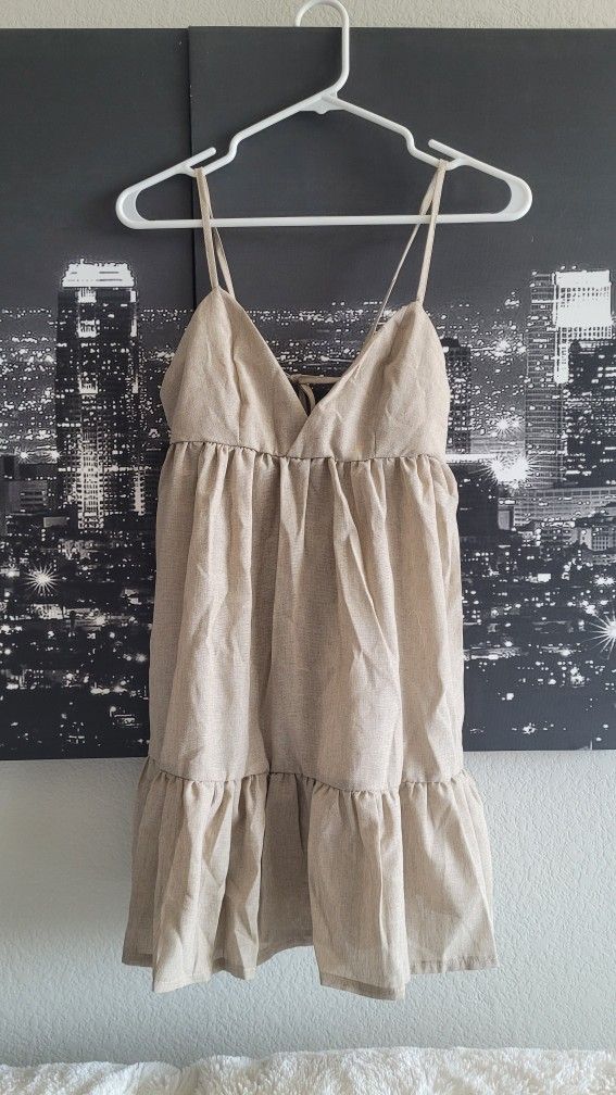 Melliflo Women's Linen Beige Sundress - Amazon