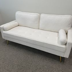 White Sofa/Cream Bouclé / Teddy Sofa