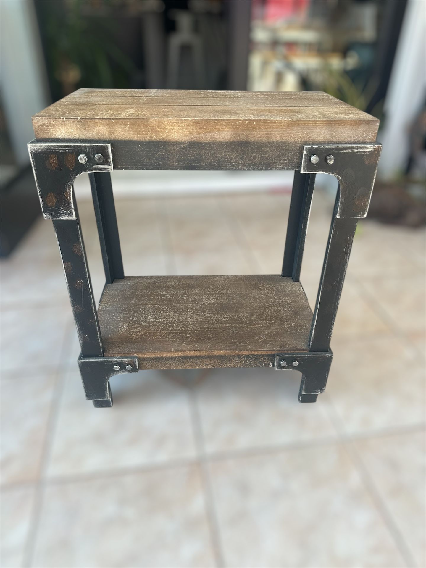 Industrial Farmhouse End Table