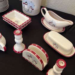 Royal Seasons Stoneware Snowman Set for 12