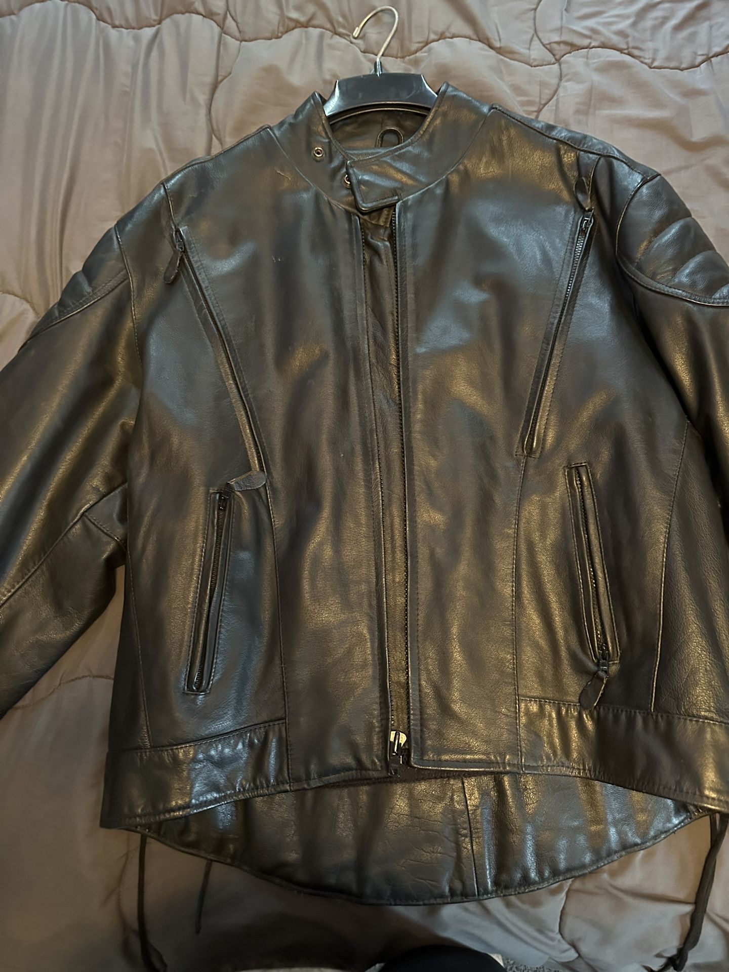 Motorcycle Leather Jacket 2xl