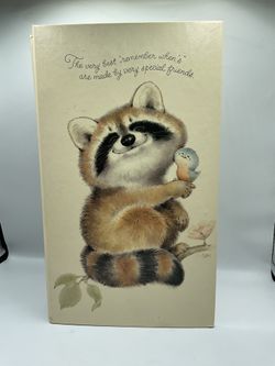 Vintage Critter Sitters Raccoon Photo Album Hallmark RARE 1970s