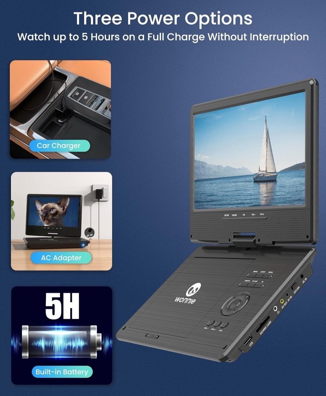 Wonnie portable dvd player