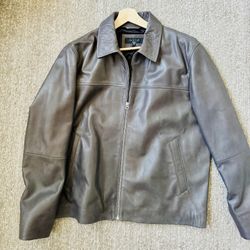 Melrose Leather Blouson Jacket Dark Grey Lamb Leather New XL Rag & Bone New York 