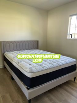 Queen size bed frame and mattress
