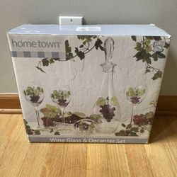 hometown wine glass & Decanter set. brand new