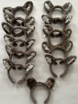 Great Wolf Lodge Grey Plush Souvenir Wolf Ears Headband