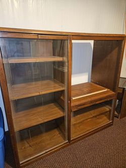 Entertainment Center with Glass Doors