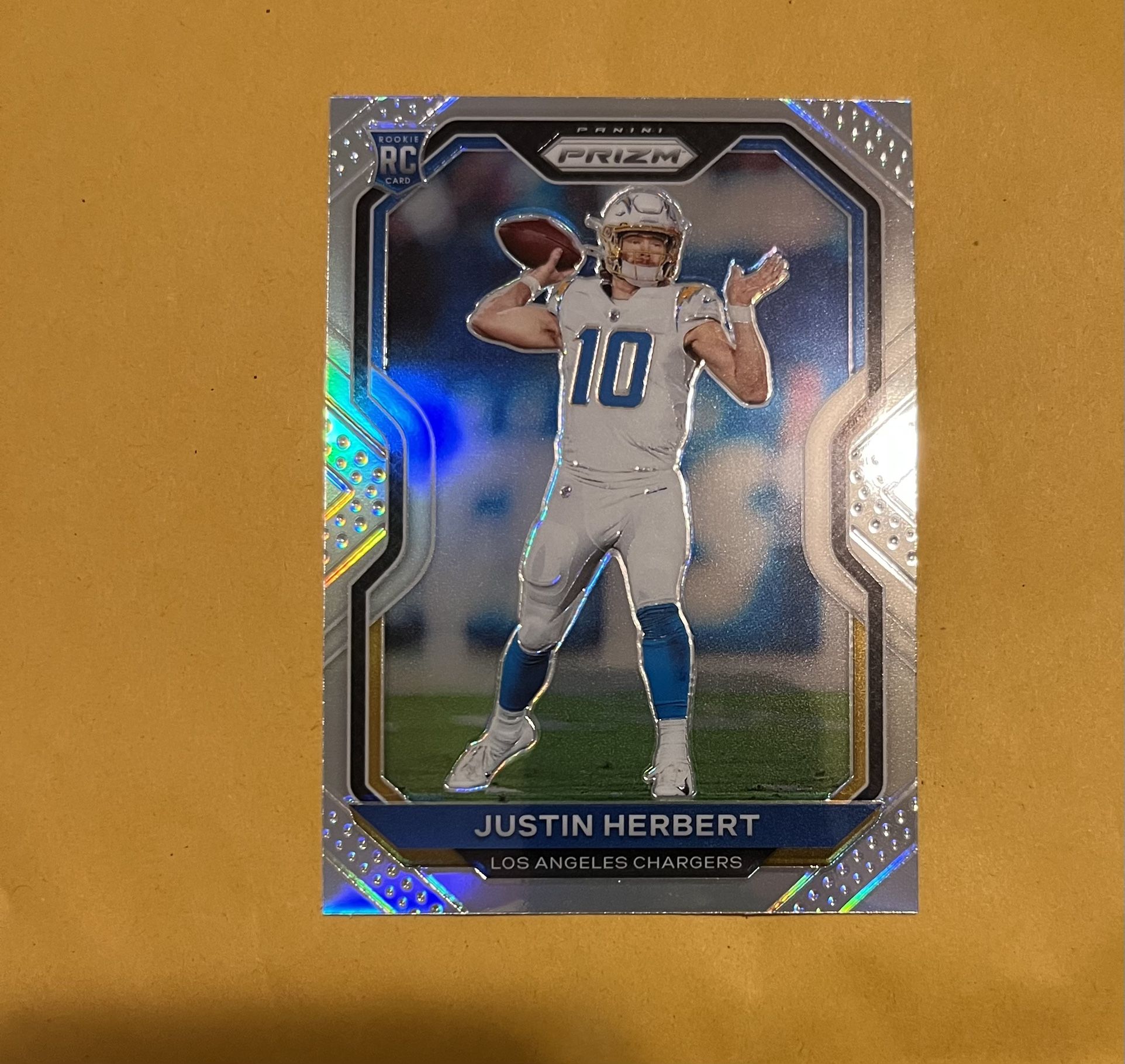 Justin Herbert Silver Rookie Prizm