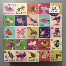 🦜2018 Mudpuppy Birds A-Z 500 Piece Jigsaw Puzzle 🧩