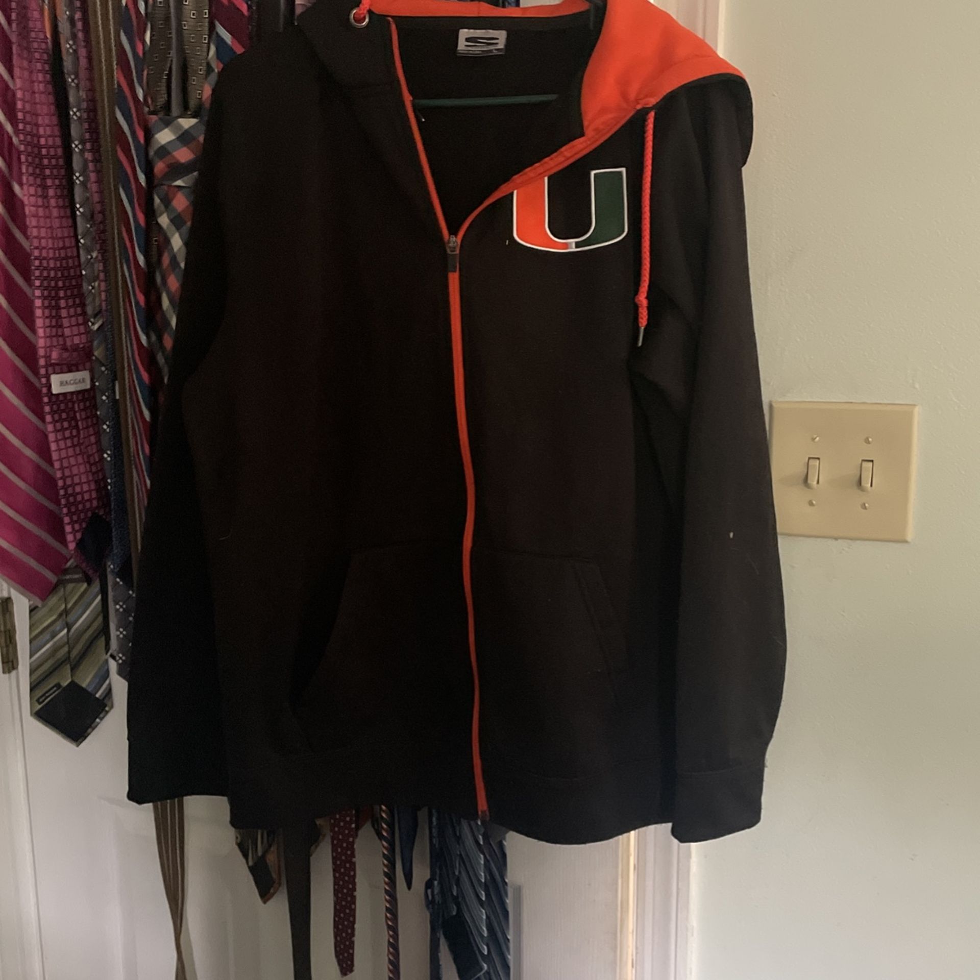 Miami Hurricanes  Zipper Sweatshirt 