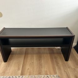 Long Dark Wood Console Table 