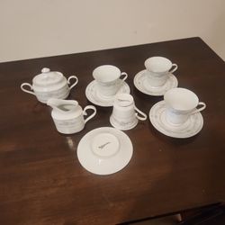 Home Beautiful Creamer Surgar Set And  5 Tea Set