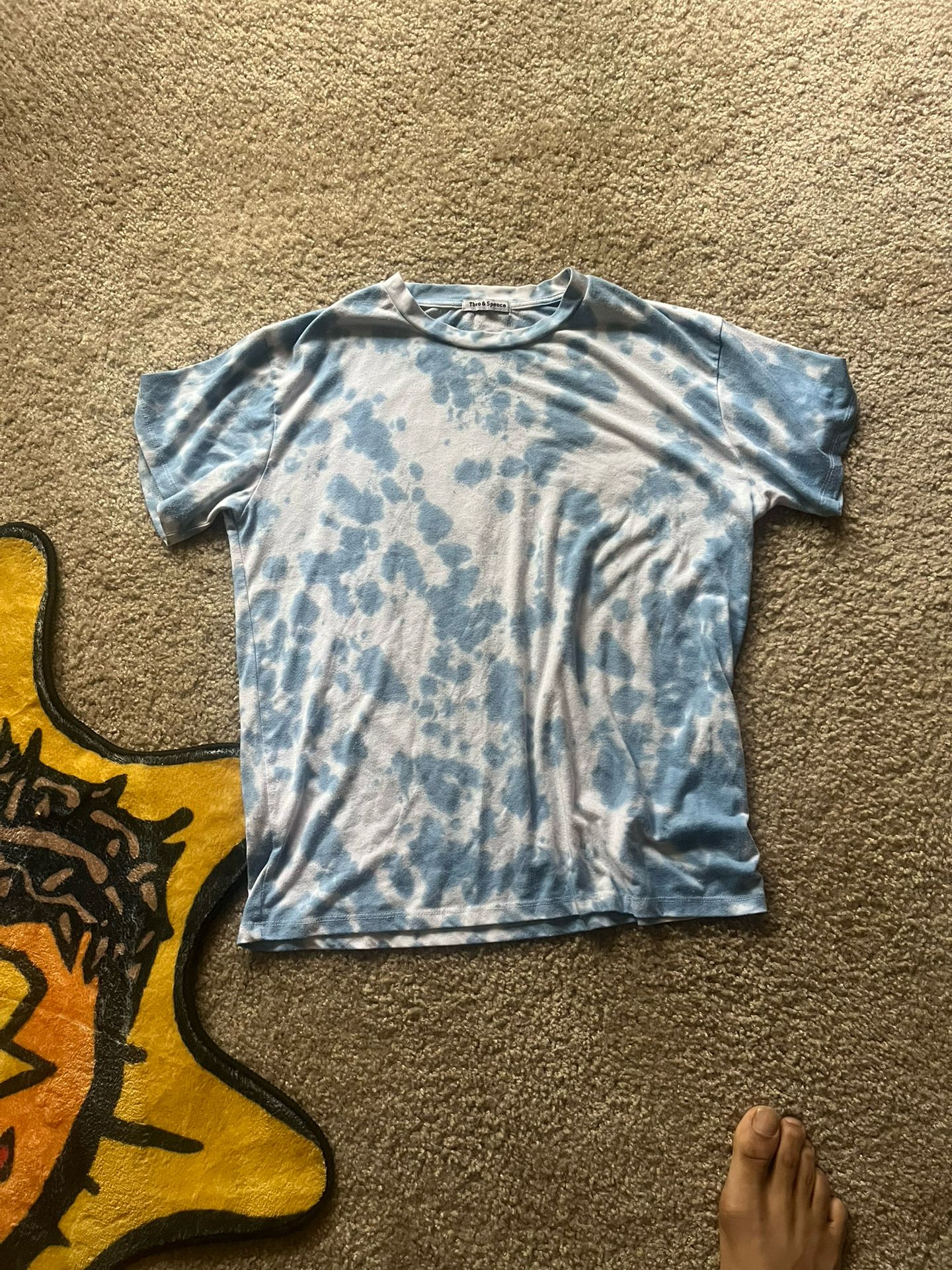Blue Tie-Dye Relaxed Fit Shirt – Size Medium