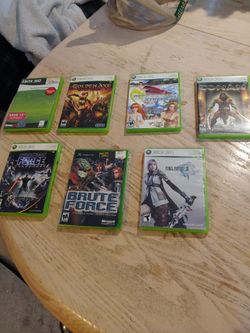 (6) Xbox 360 Games And (1) Unopened Xbox Game