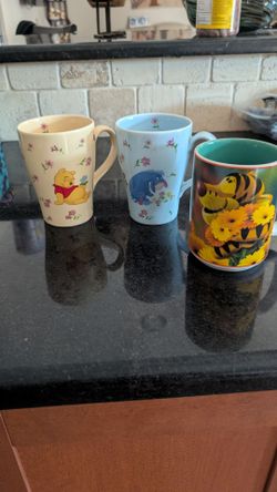Set Of 3  Disney Store Pooh Themed Mugs