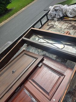 Two brown doors