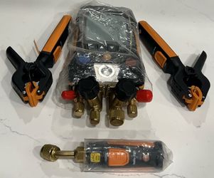 Testo 557s Smart Vacuum Kit Manifold 552i (2) 115i Clamps Booklets *AS IS (READ)