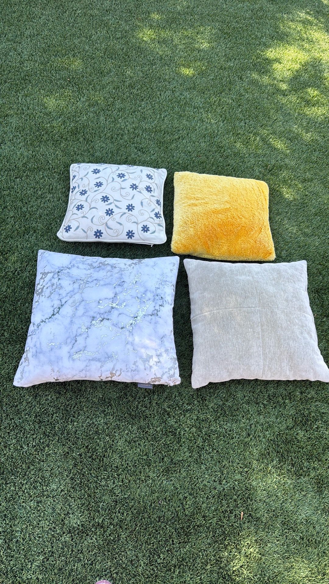 Four small pillows