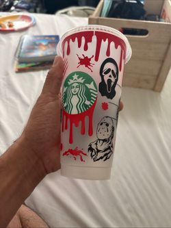 Starbucks Horror Halloween Custom Cold Cup $10