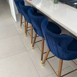 Royal Blue Kitchen stool 
