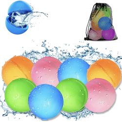 SOPPYCID Reusable Water Balloons for Kids, Pool Beach Water Outdoor Summer Toys, Soft Silicone 