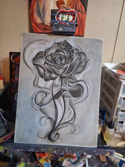 Smokey rose painting