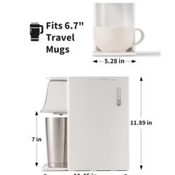 Hot & Iced Coffee Maker, K Cup Coffee Maker Compatible with Ground Coffee, Single-Serve