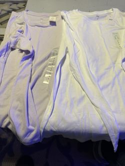 2 New Tops With Tags Women Small Light Purple And White Pick Up