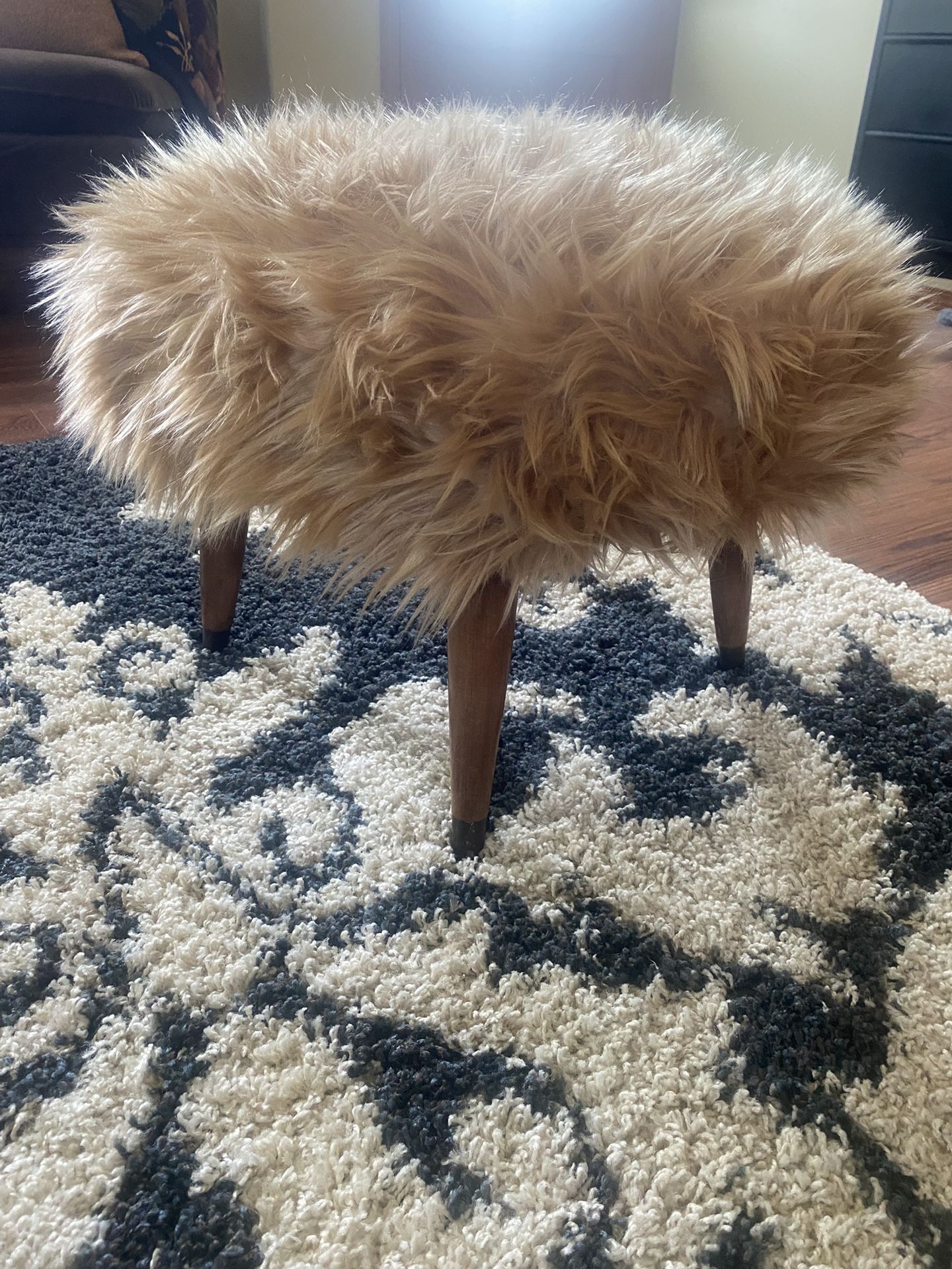 Mid Century Round Foot Stool