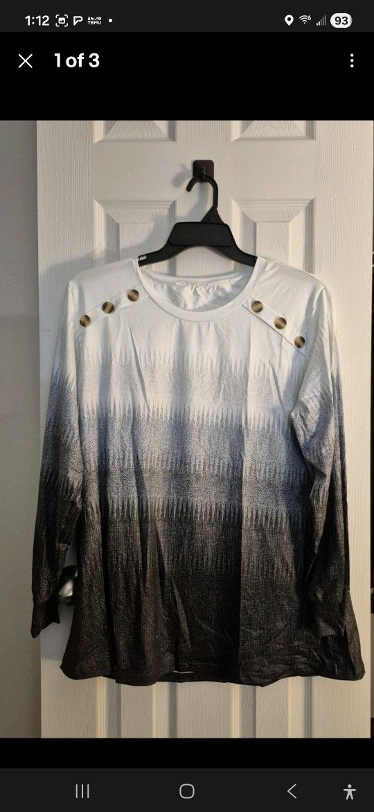 Womens Long Sleeve Shirt, XL